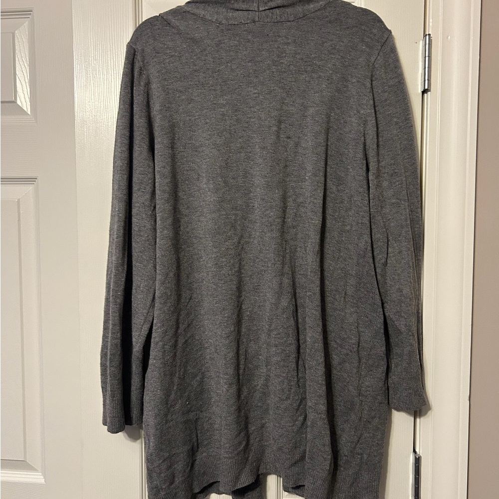 Gray Open-Front Sweater - Picture 3 of 3